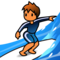 Person Surfing - Medium Light emoji on Emojidex